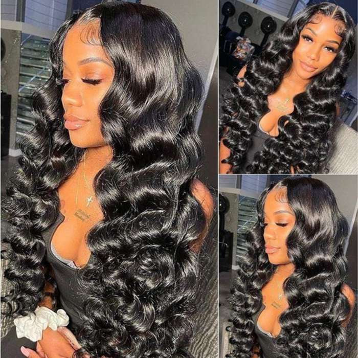 13x6 Lace Frontal Wig Loose Wave Lace Wig Transparent Lace Wigs