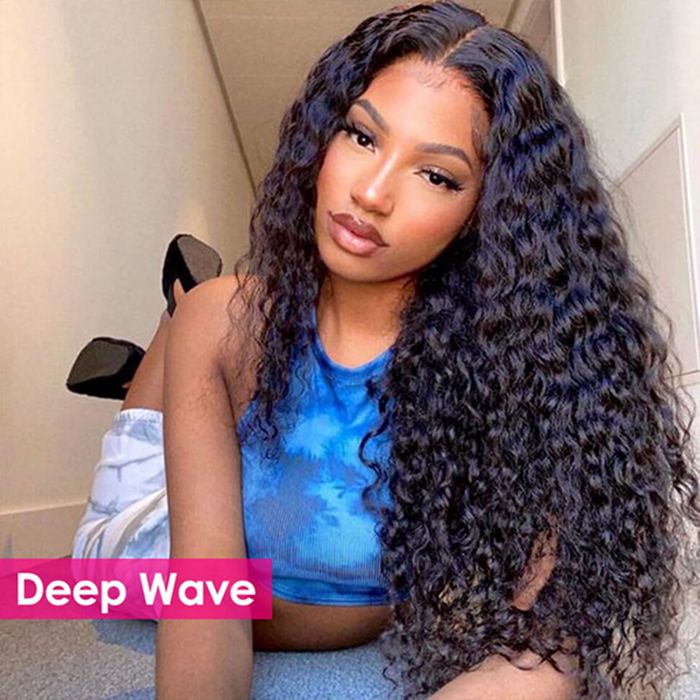 Deep Wave Lace Frontal Wigs 13x4 13x6 Lace Front Human Hair Wigs With Baby Hair