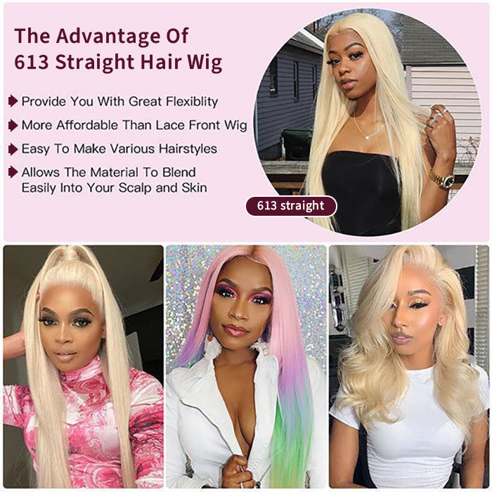 [Flash Deal] 613 Blonde 360 Lace Frontal Straight / Body Wave / Deep Wave Wig