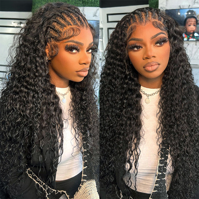 [Flash Deal] 360 Lace Frontal Wig Kinky Curly / Deep Wave 100% Human Hair