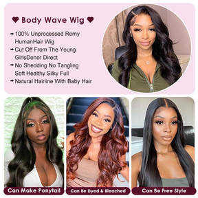 [Flash Deal] 4x4 / 13x4 / Full 13x6 HD Swiss Lace Body Wave Wig