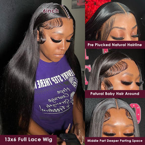 [Flash Deal] 4x4 / 13x4 / Full 13x6 HD Swiss Lace Straight Wig