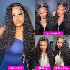 15A Double Drawn Salon Quality-13x4 Thick Afo Kinky Curly HD Lace Frontal Human Hair Wigs