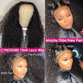 15A Double Drawn Salon Quality-13x4 Thick Afo Kinky Curly HD Lace Frontal Human Hair Wigs