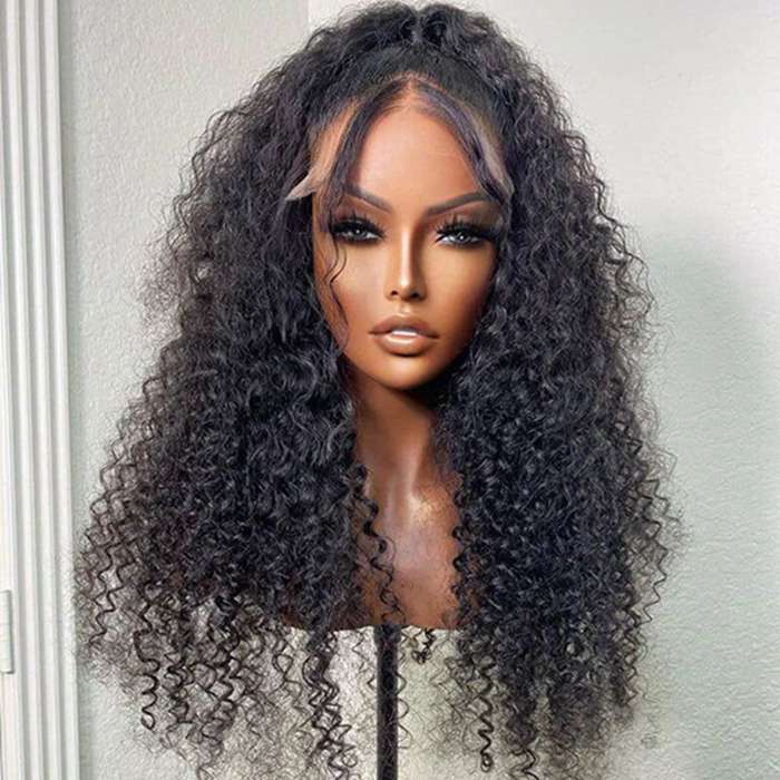 13x4 Lace Front Wigs Kinky Curly Human Hair HD Skin Melt Lace Wigs