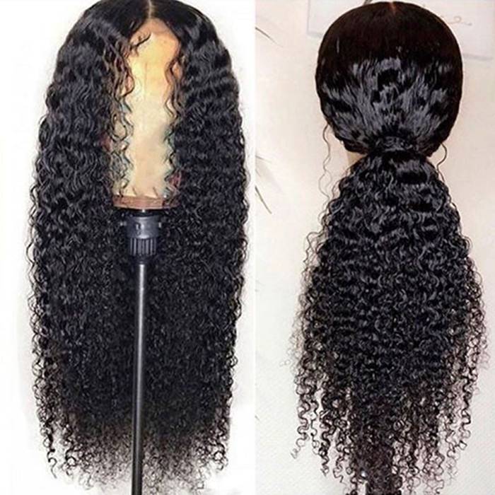 13x6 Kinky Curly Lace Front Human Hair Wigs For Black Woman