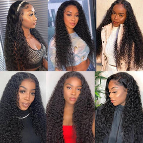 13x6 Kinky Curly Lace Front Human Hair Wigs For Black Woman