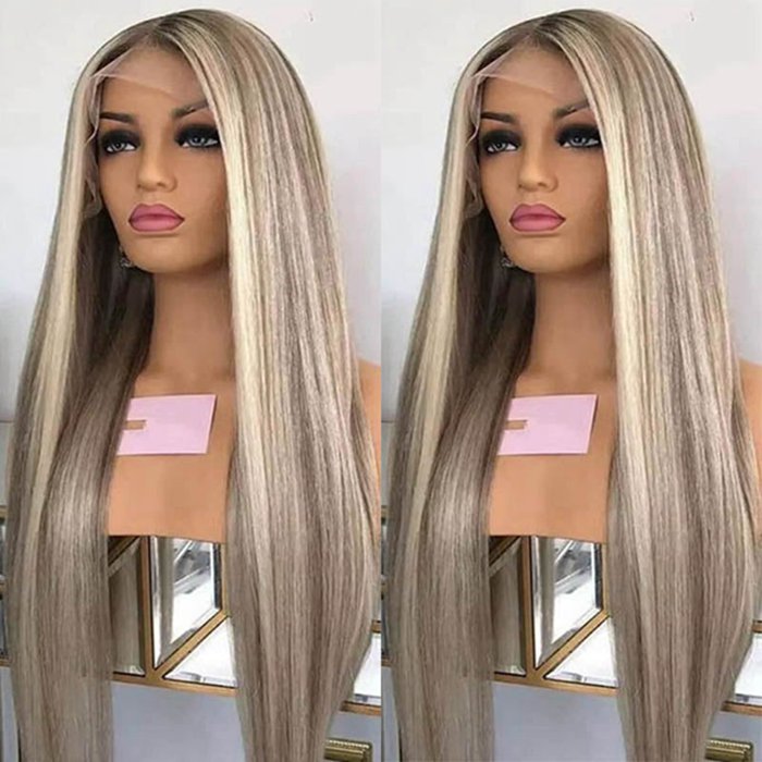 Exclusive Original-Blonde Balayage Transparent HD 13x4 Lace Frontal Wig Straight & Body Wave Human Hair